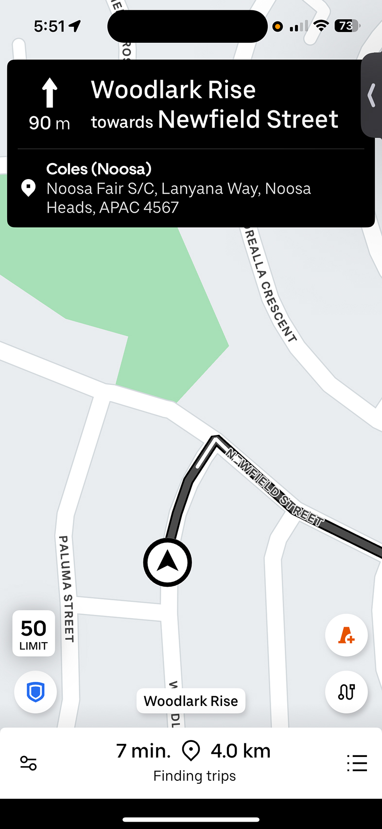 Before - Current Uber Driver UI