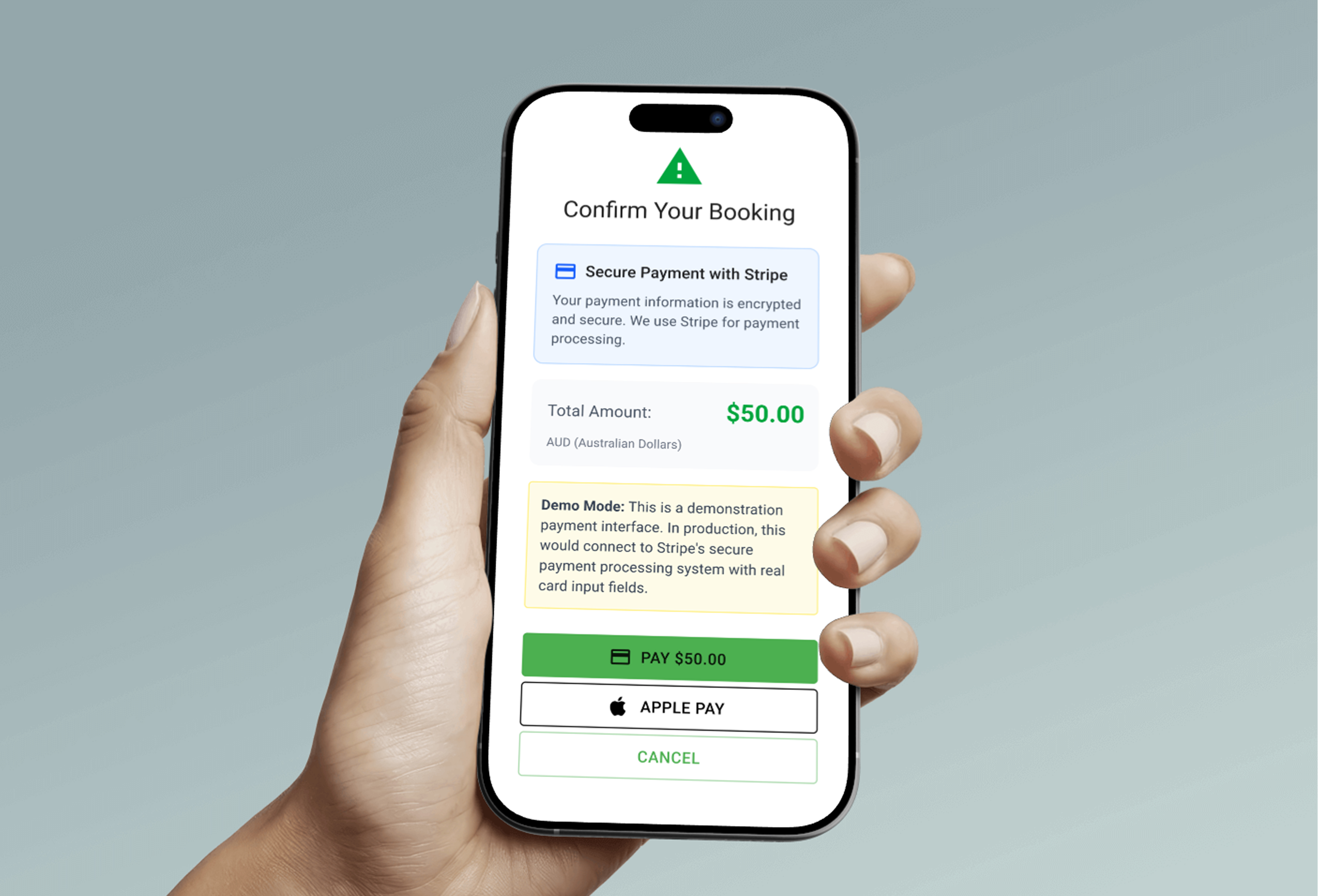 Simplified payment screen